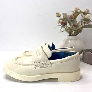 Camperlab Mil 1978 Leather Padded Moc Toe Loafer Off-White Women 8.5/EU39